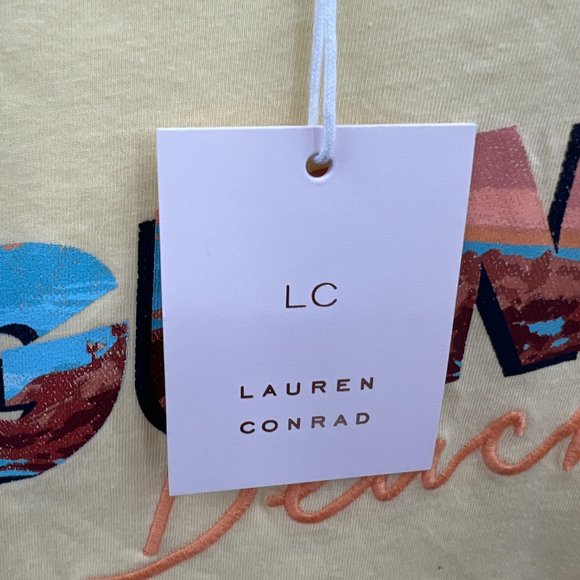 Lauren Conrad Women's Yellow Laguna Beach Graphic Tee Size XXL - Picture 4 of 6